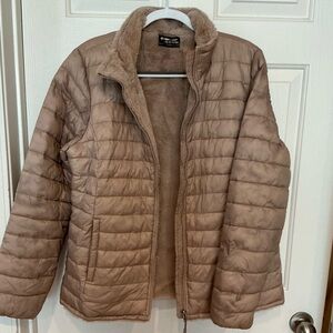 HeatKeep Women's Brown Puffer Jacket